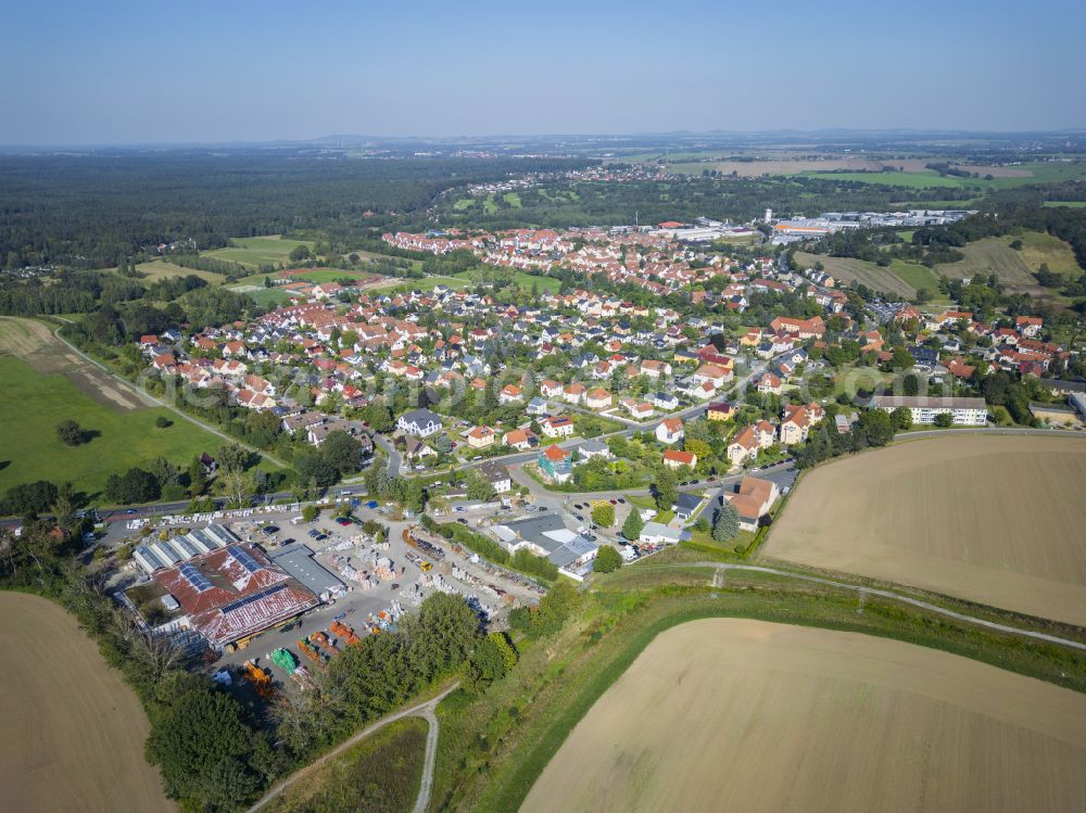 Dresden from above - Weissig district in Dresden in the state of Saxony, Germany