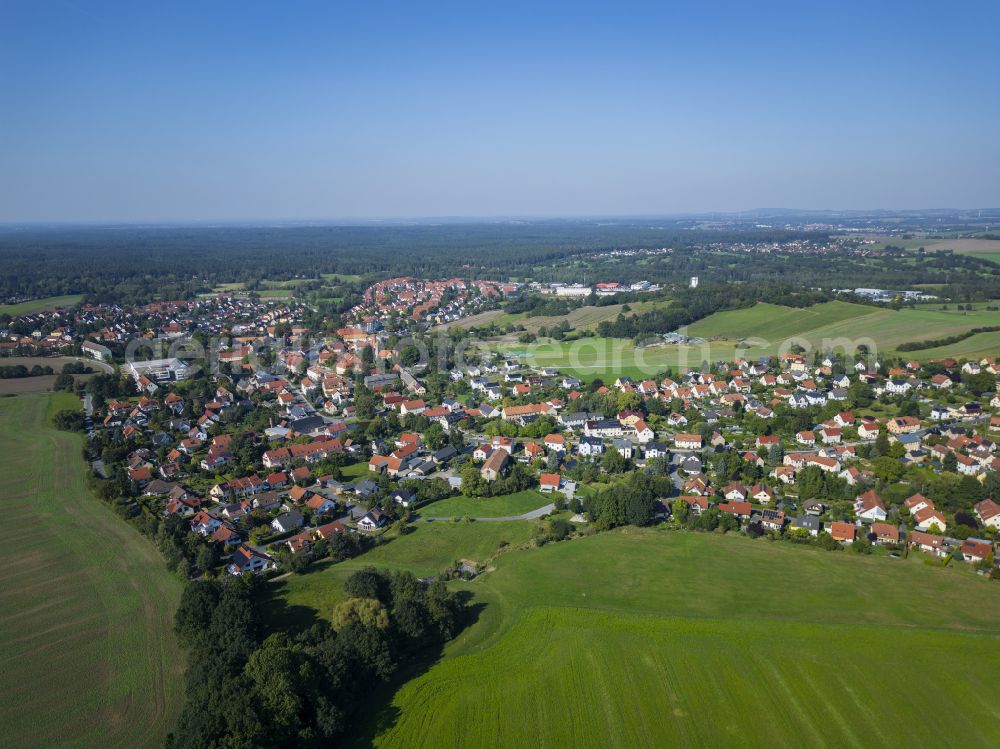 Dresden from above - Weissig district in Dresden in the state of Saxony, Germany