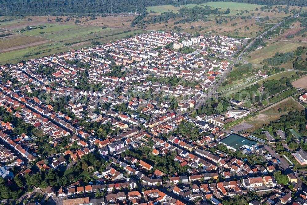 Wiesental from above - Settlement area in Wiesental in the state Baden-Wurttemberg, Germany