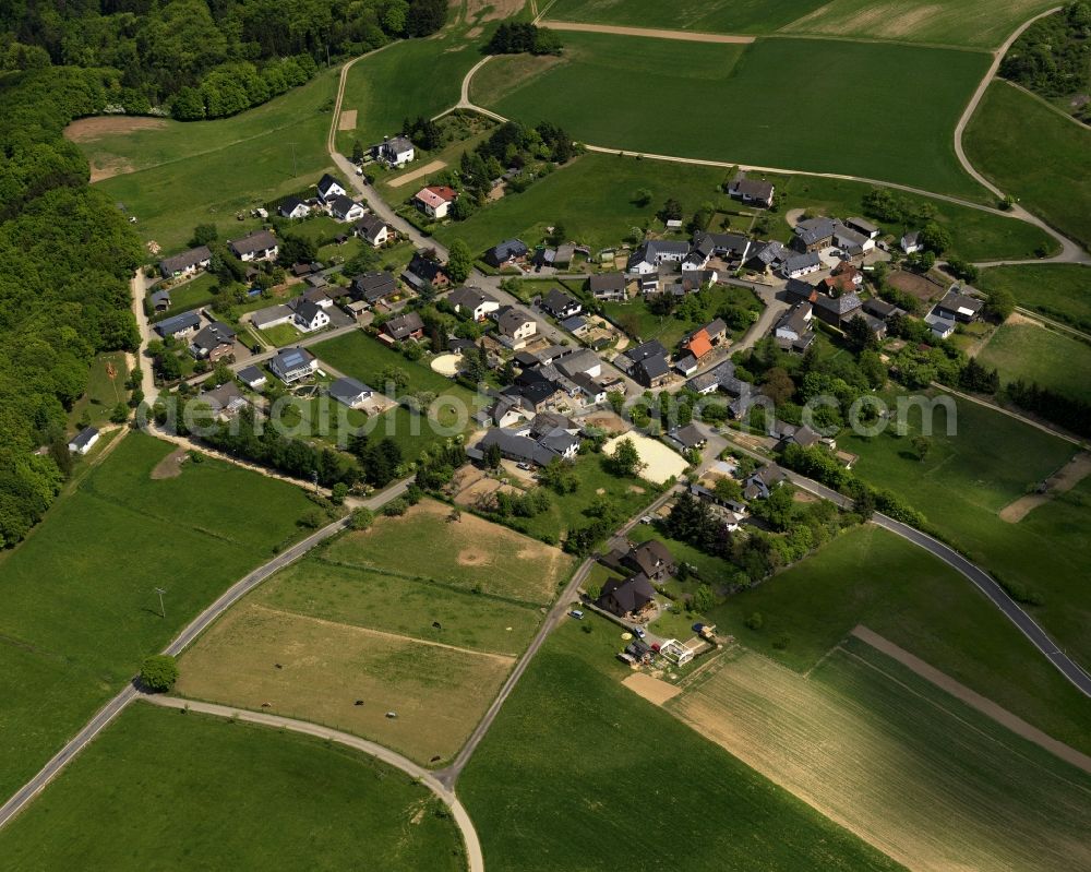 Sierscheid from the bird's eye view: View of Sierscheid in Rheinland-Pfalz. The village is located at the Mittelstrasse K25