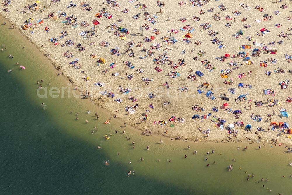 Aerial photograph Haltern - Silver Lake in Haltern at the lake in the federal state of North Rhine-Westphalia. Responsible for the lake is the operating company Silver Lake II Haltern mbH