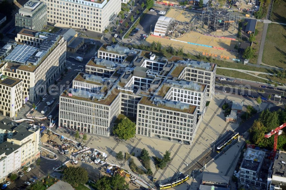 Aerial photograph Berlin OT Mitte - View of the registered office of the DB Bahnservice GmbH in the district of Mitte in Berlin