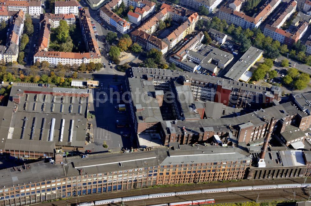 Aerial image Hannover - Blick auf das Werksgelände der Continental AG in Hannover-Vahrenwald. Der Konzern gehört zu den größten Automobilzulieferern. View to the buisness premise of the Continental AG in Hannover-Vahrenwald. The concern is one of the largest car parts supplier.