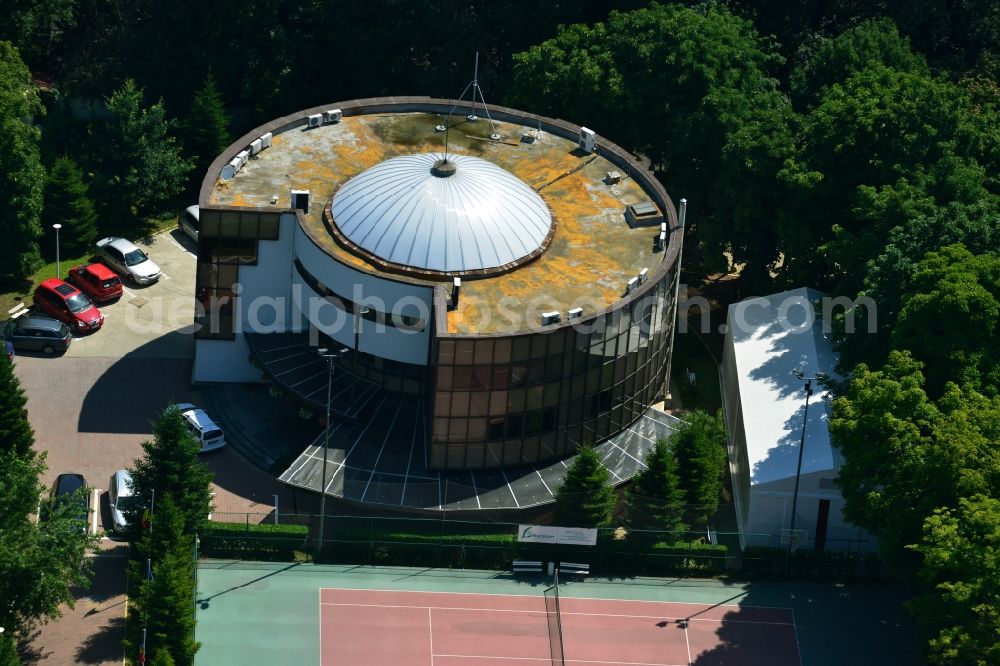 Bukarest from the bird's eye view: Seat of the National Sports Promotion Federatia Romana De Atletism at the Aleea Primo Nebbiolo in Bucharest in Romania