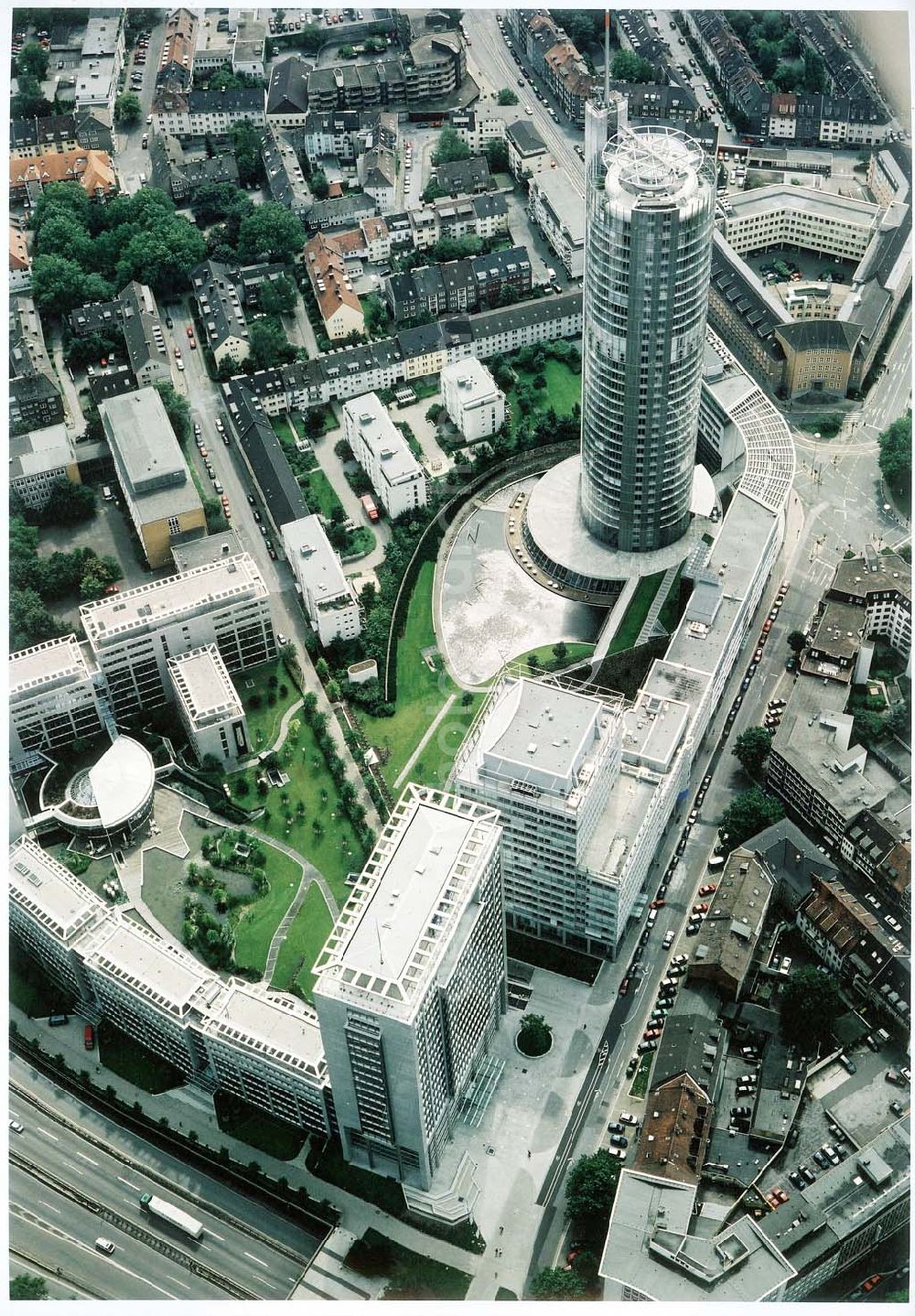 Aerial photograph Essen - Sitz der RAG AG an der Rellinghauser Straße 1-11 in 45128 Essen (Tel.:0201-177-2911).