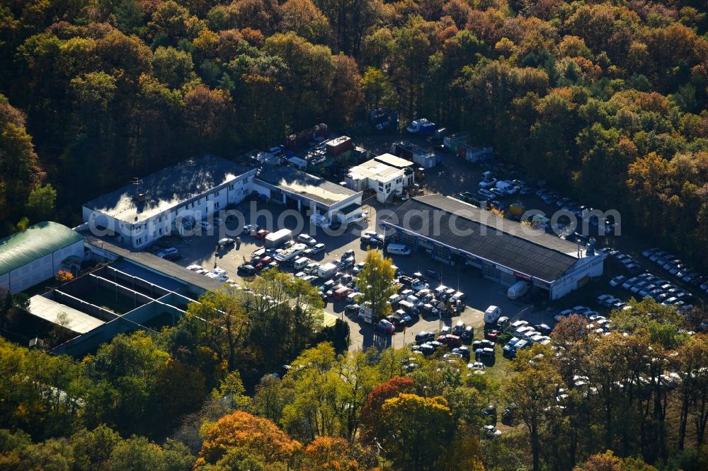 Aerial image Potsdam - Etablishment of the following companies Rene Lehmann & Andre Müller GbR, Böckmann Center and CarConCept GmbH on the Michendorfer Chaussee