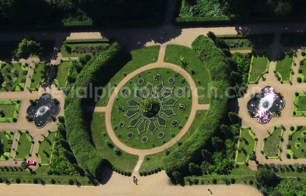 Potsdam from above - Sicilian park in the Sanssouci Park in Potsdam in the state of Brandenburg