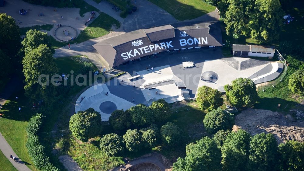 Aerial image Bonn - Skatepark in Bonn in the state North Rhine-Westphalia, Germany
