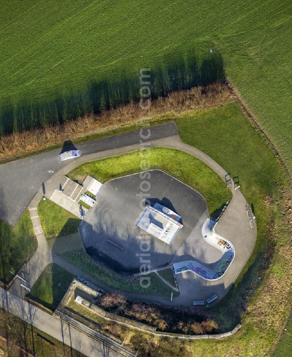 Aerial photograph Velbert - Skate park - amusement park in Velbert in the Ruhr area in North Rhine-Westphalia