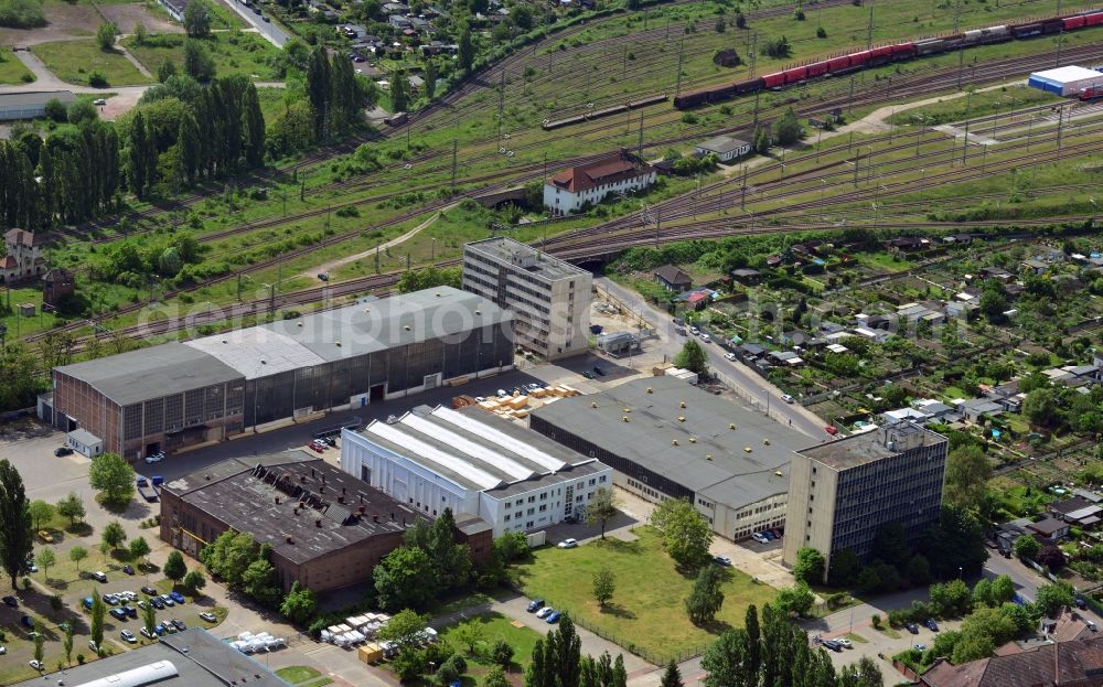 Magdeburg from above - View of the SKL Umschlagservice GmbH & Co. KG in Magdeburg in the state of Saxony-Anhalt