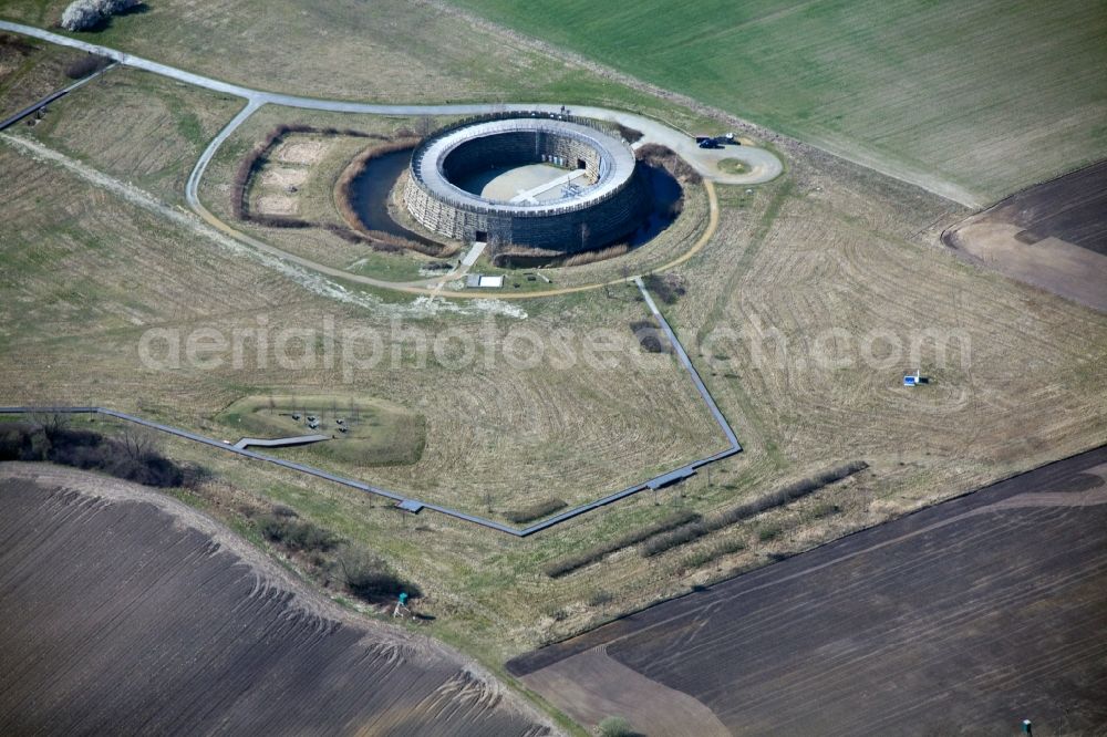 Raddusch from above - View of Slawenburg Raddusch in Brandenburg