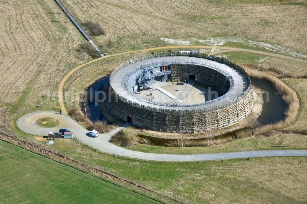 Raddusch from above - View of Slawenburg Raddusch in Brandenburg