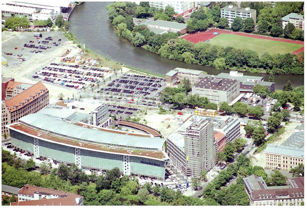 Aerial photograph Berlin-Tiergarten - SMART- Erweiterungsneubau am Mercedes-Center am Salzufer in Berlin-Charlottenburg