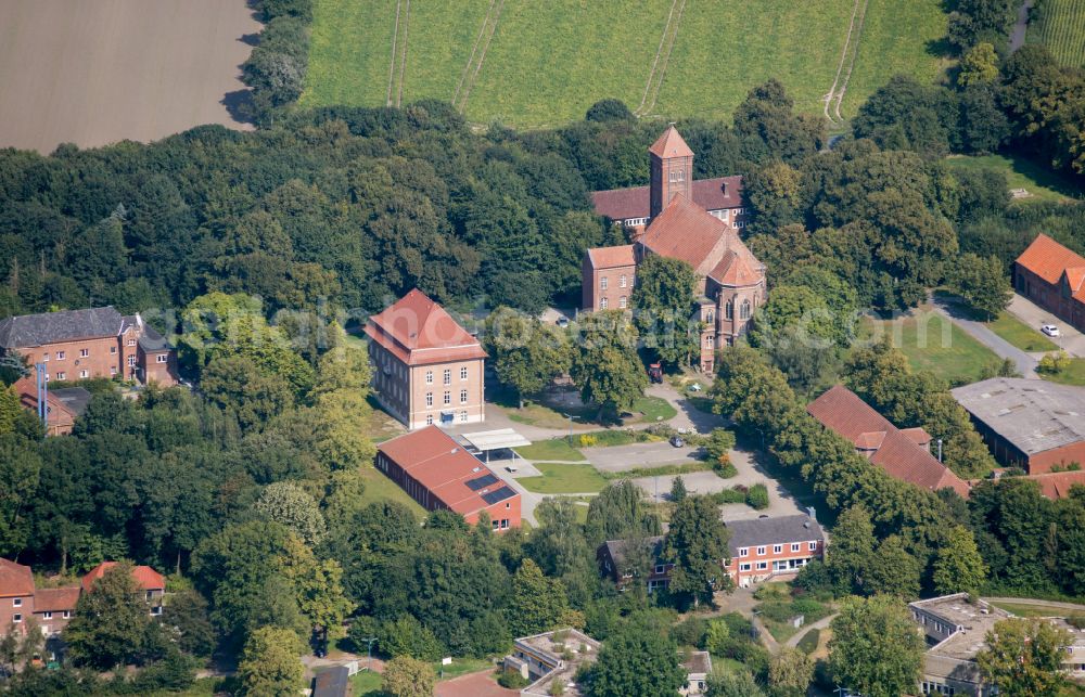 Aerial image Wettringen - Soccerkirche in Wettringen in the state North Rhine-Westphalia, Germany