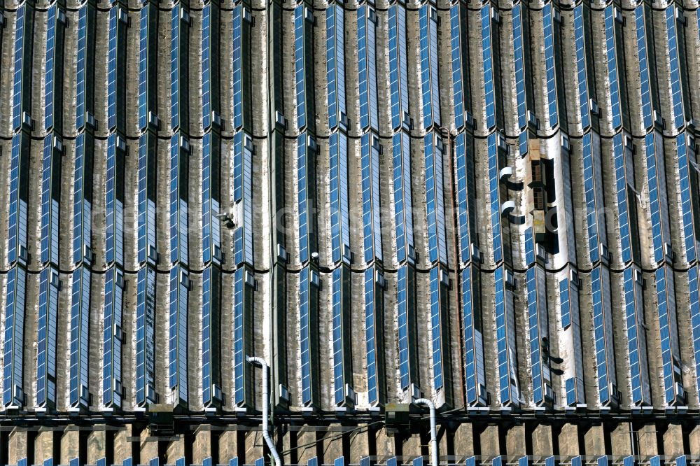 Aerial image Braunschweig - Solar power plant and photovoltaic systems on Dach of IMF Innovative Mechanik and Fertigung GmbH in Brunswick in the state Lower Saxony, Germany