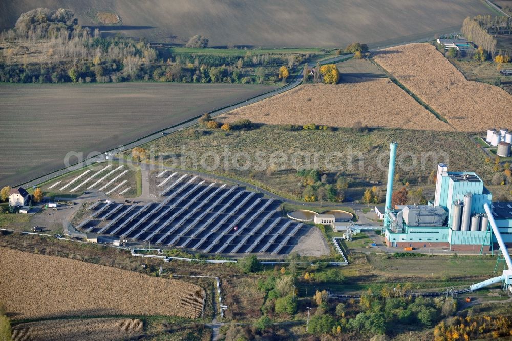 Aerial photograph Hohenmölsen OT Wählitz - Solar plant in Waehlitz in Saxony-Anhalt