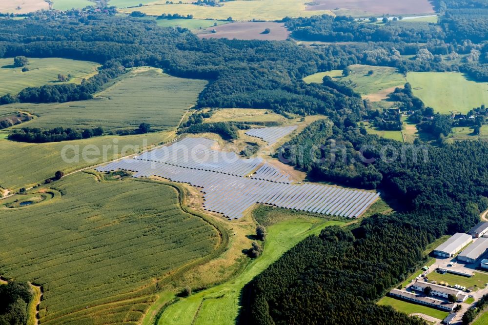 Groß Stieten from above - Solar systems in Gross Stieten in the state Mecklenburg-Vorpommern, Germany