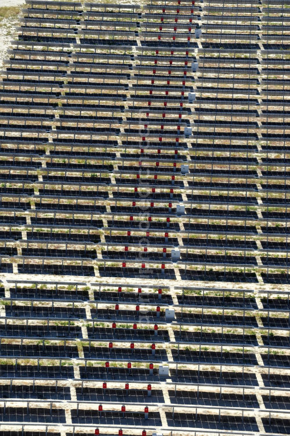 Los Martinez from above - Solar fileds, Solar Park esp. photovoltaic plant Los Martinez in Spain. Operator of the plant is the EEPro Company