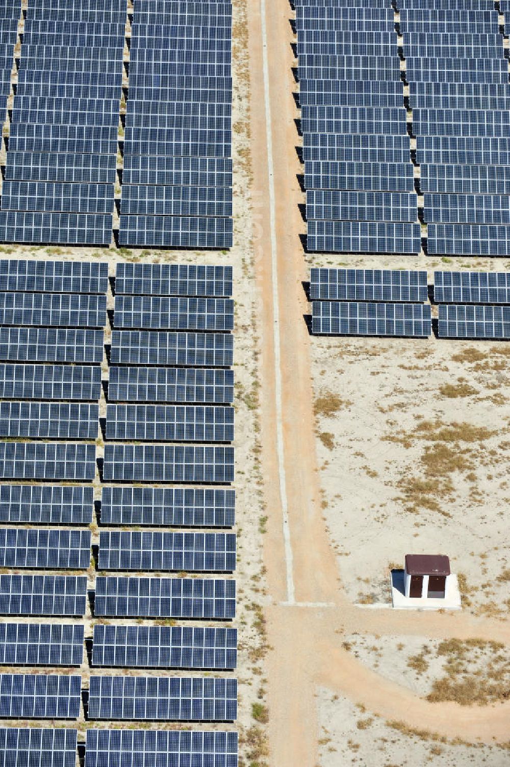 Los Martinez from above - Solar fileds, Solar Park esp. photovoltaic plant Los Martinez in Spain. Operator of the plant is the EEPro Company