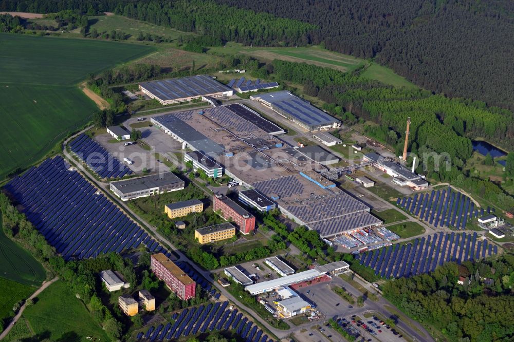 Aerial photograph Britz - View of the solar park in Britz ( near Eberswalde ) in the state of Brandenburg