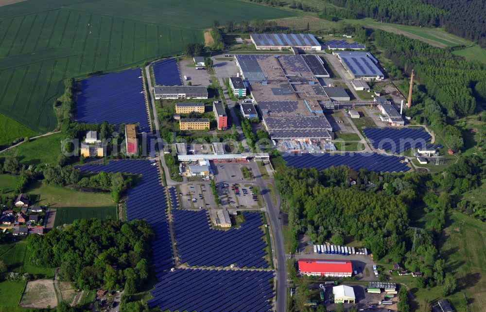 Britz from the bird's eye view: View of the solar park in Britz ( near Eberswalde ) in the state of Brandenburg