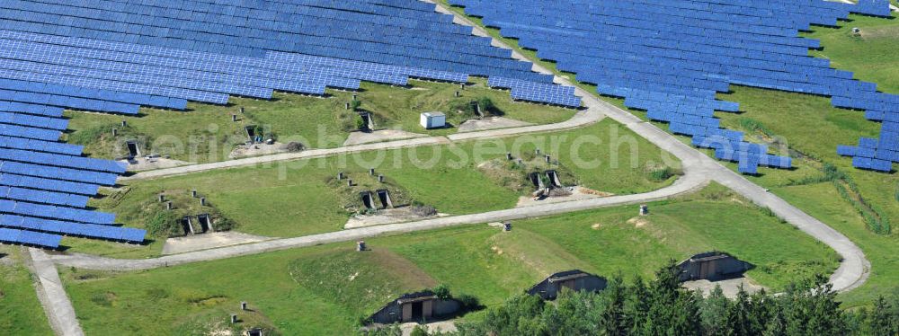 Aerial photograph Hemau - Hemau solar farm on the site of a former munitions depot of the Upper Palatinate in Bavaria