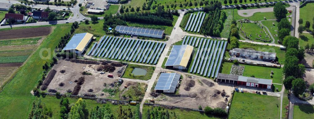 Aerial photograph Bad Langensalza - Photovoltaikanlage / Solaranlage / Solarpark Am Katzenstieg an der Thamsbrücker Landstraße in Bad Langensalza, Thüringen. Ein Projekt der Markus Kästner GmbH, Bau-& Vertrieb von Photovoltaikanlagen. Photovoltaic installation / solar power system / photovoltaic power plant Am Katzenstieg in Bad Langensalza, Thuringia.