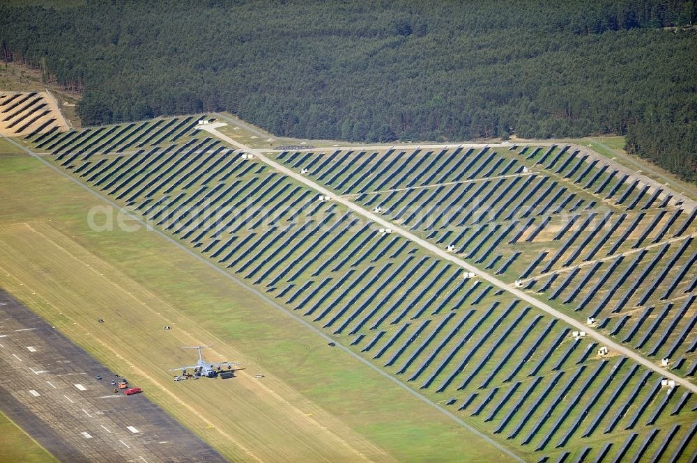 Aerial image Drewitz - Solar power station on Cottbus-Drewitz Airport