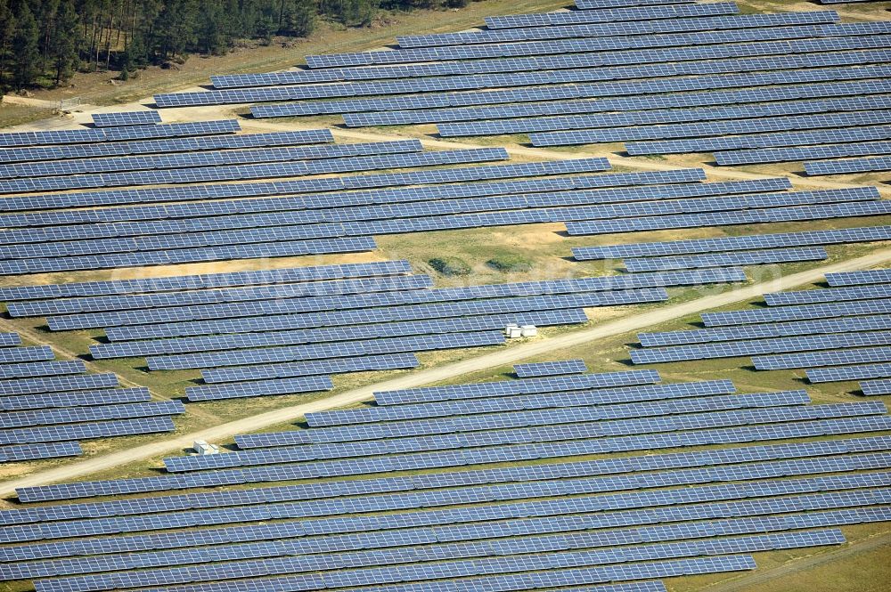 Drewitz from above - Solar power station on Cottbus-Drewitz Airport