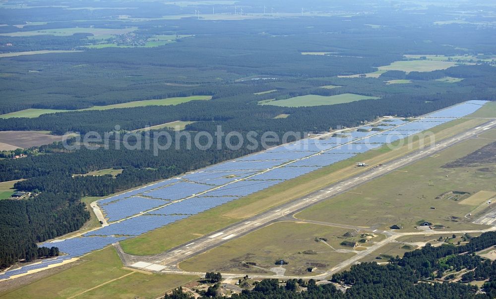 Aerial image Drewitz - Solar power station on Cottbus-Drewitz Airport