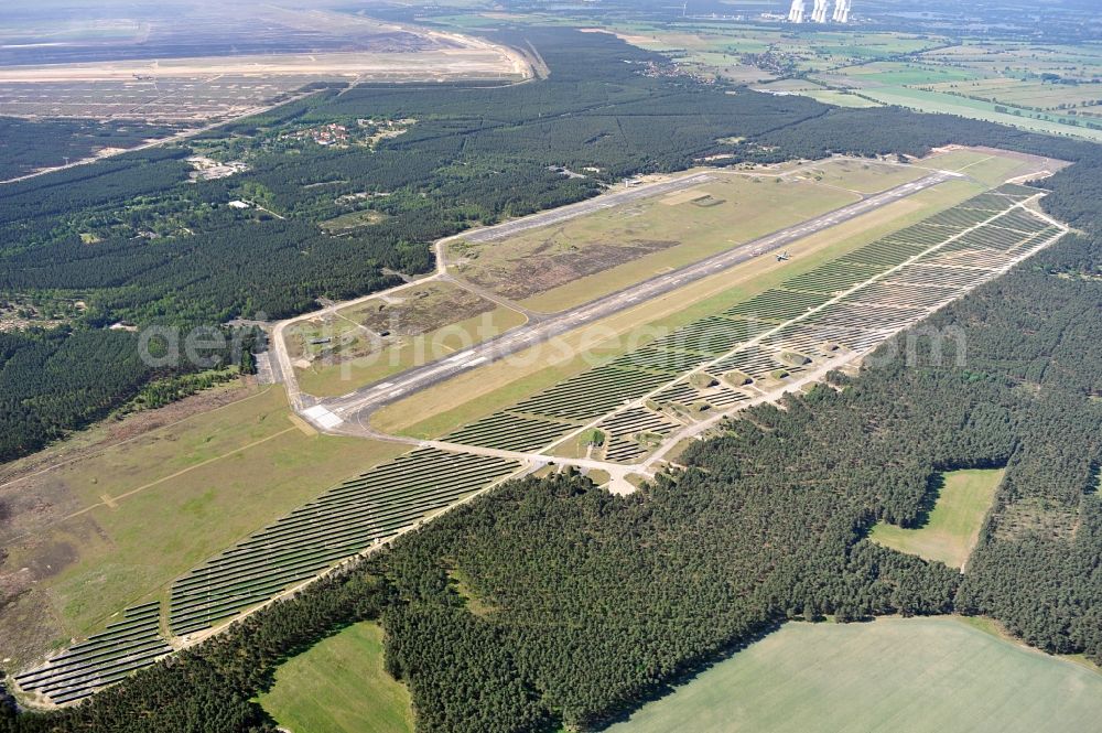 Aerial image Drewitz - Solar power station on Cottbus-Drewitz Airport