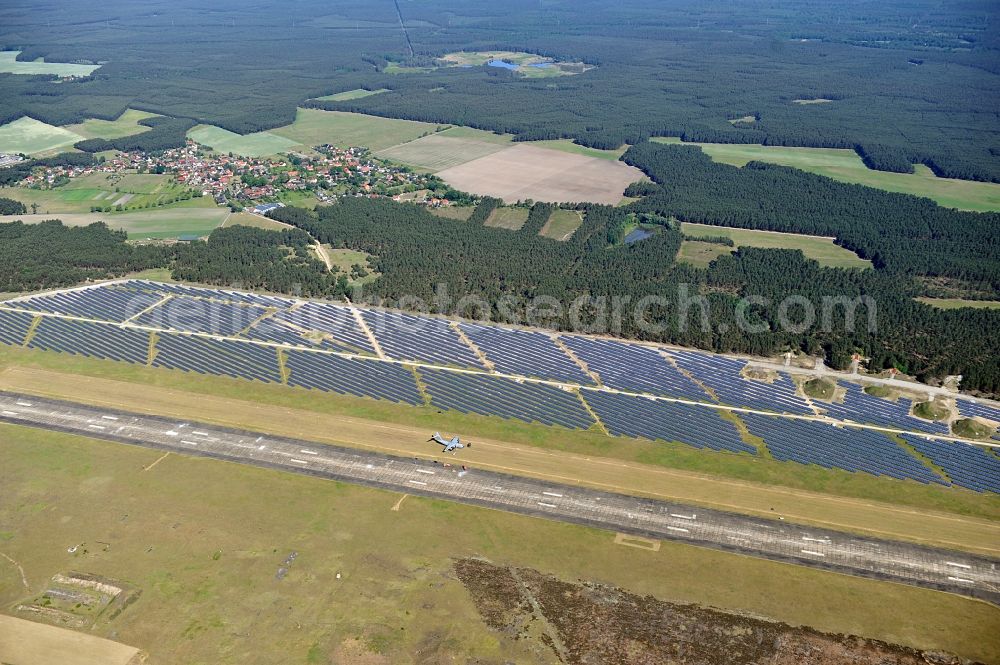 Aerial image Drewitz - Solar power station on Cottbus-Drewitz Airport