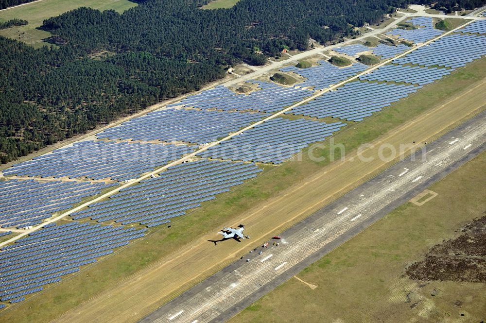 Aerial photograph Drewitz - Solar power station on Cottbus-Drewitz Airport