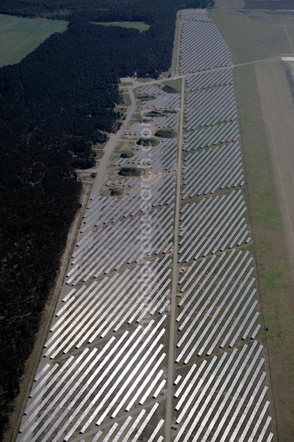 Aerial image Drewitz - Solar power station on Cottbus-Drewitz Airport