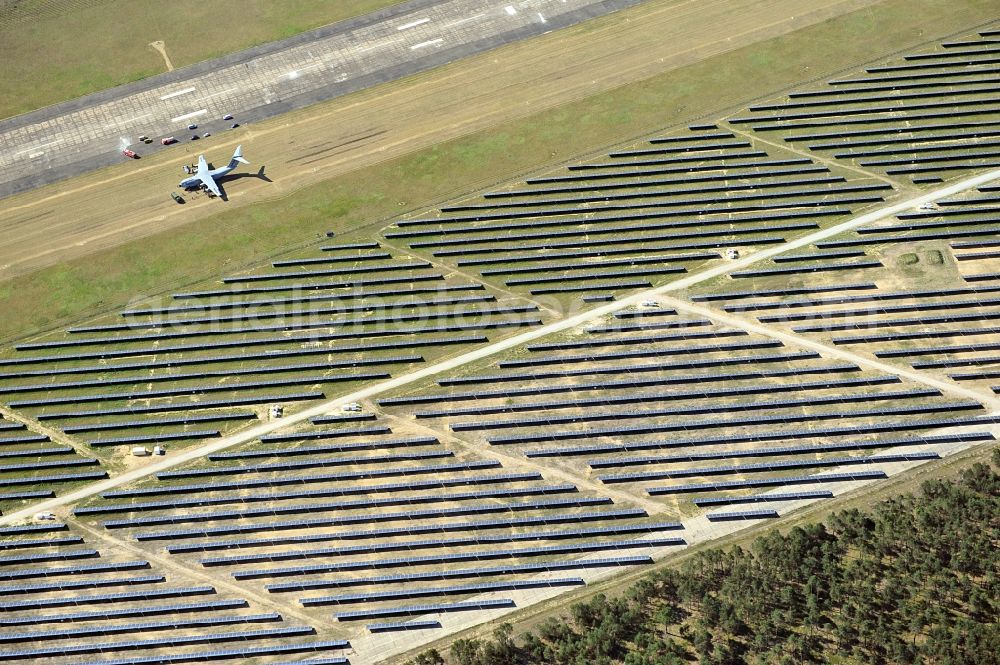 Aerial image Drewitz - Solar power station on Cottbus-Drewitz Airport