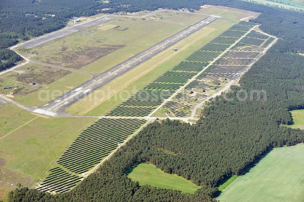 Aerial photograph Drewitz - Solar power station on Cottbus-Drewitz Airport