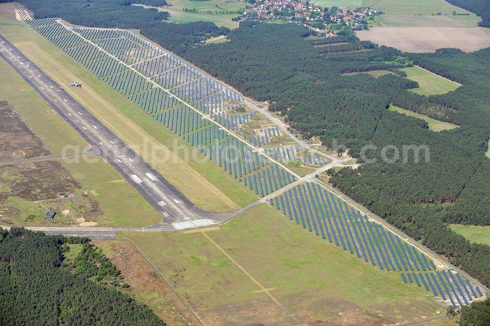 Aerial image Drewitz - Solar power station on Cottbus-Drewitz Airport