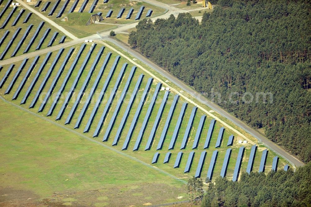 Drewitz from above - Solar power station on Cottbus-Drewitz Airport