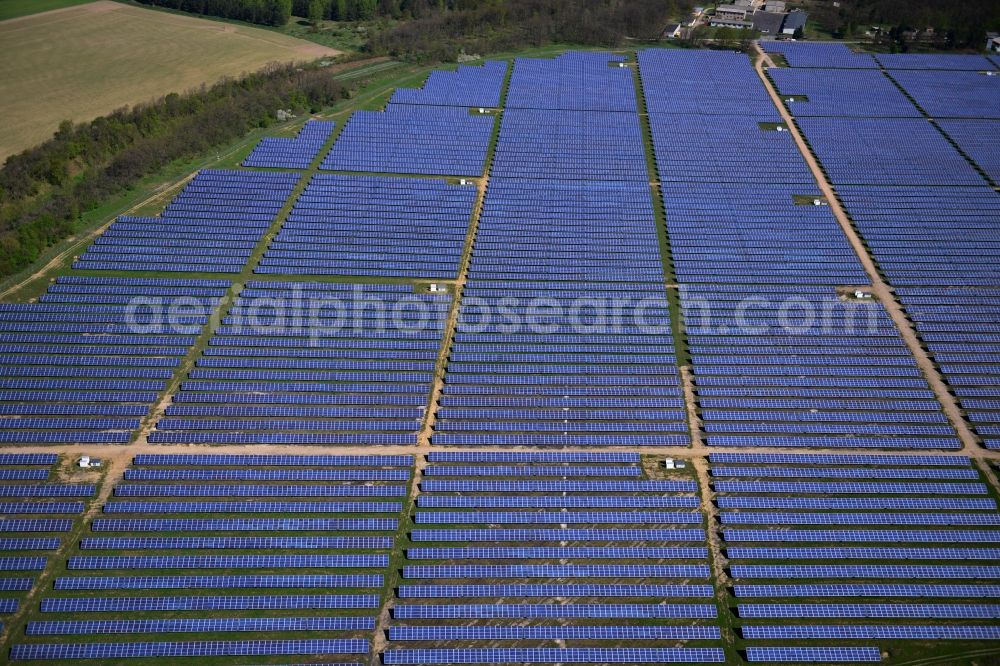 Aerial photograph Fürstenwalde - Solar power station in the former airfield of Fürstenwalde