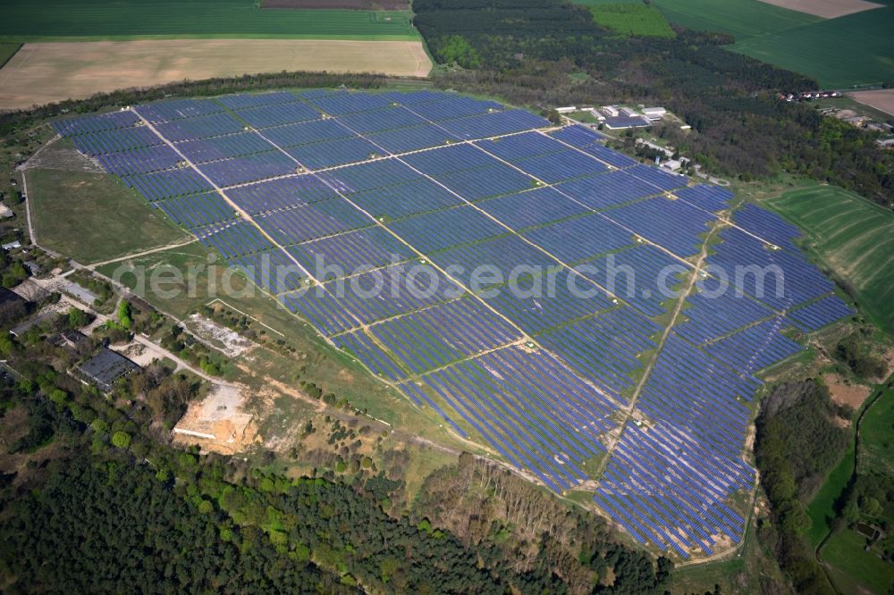 Aerial image Fürstenwalde - Solar power station in the former airfield of Fürstenwalde