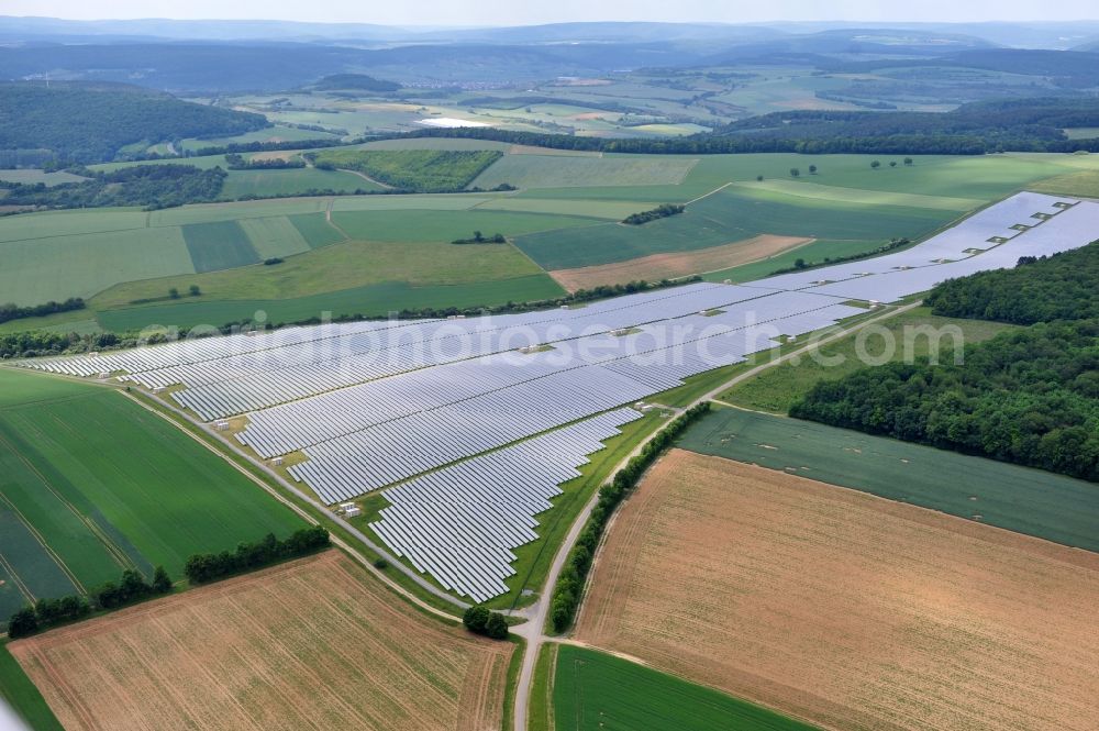 Thüngen from above - Solar park Thüngen in Bavaria