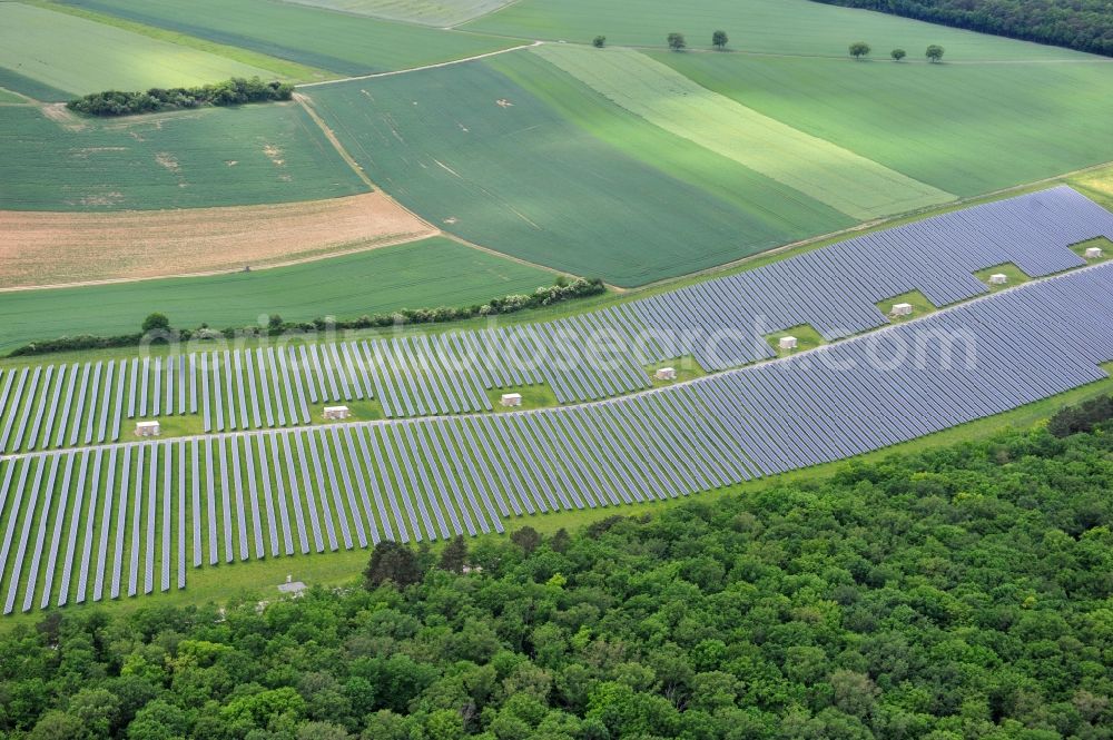 Aerial photograph Thüngen - Solar park Thüngen in Bavaria