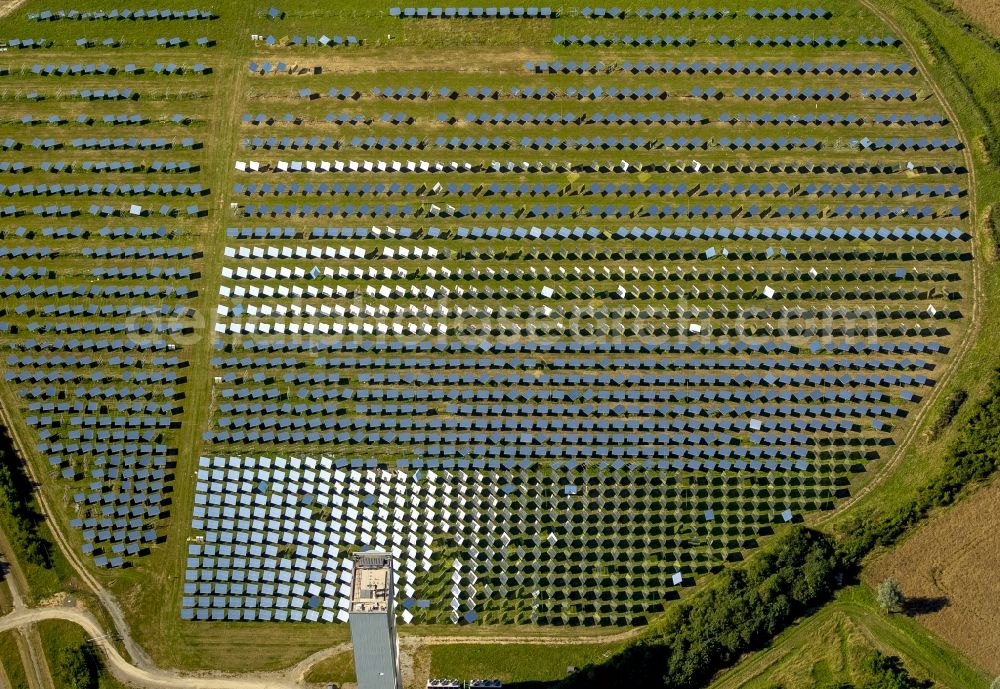 Aerial image Jülich - Solar thermal power plant with experimental solar tower in Jülich in the state of North Rhine-Westphalia