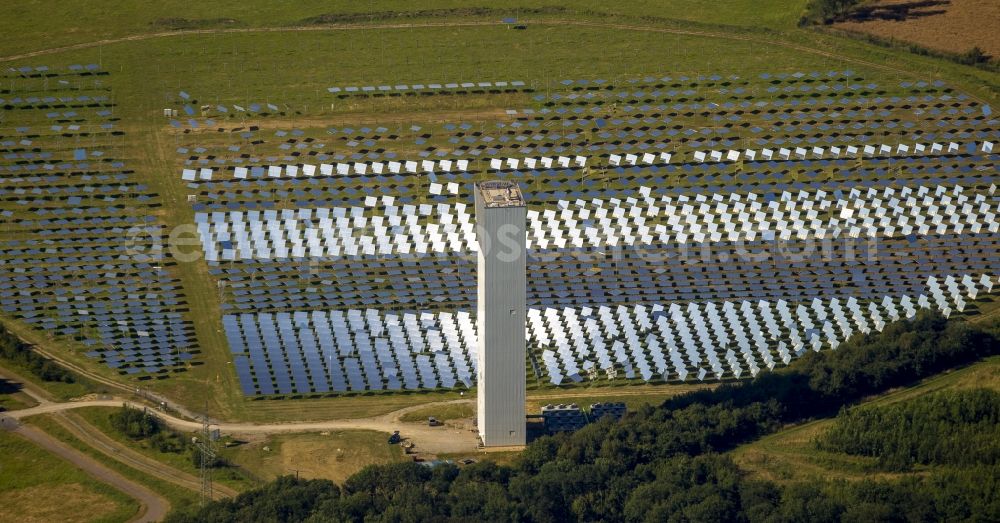 Aerial image Jülich - Solar thermal power plant with experimental solar tower in Jülich in the state of North Rhine-Westphalia