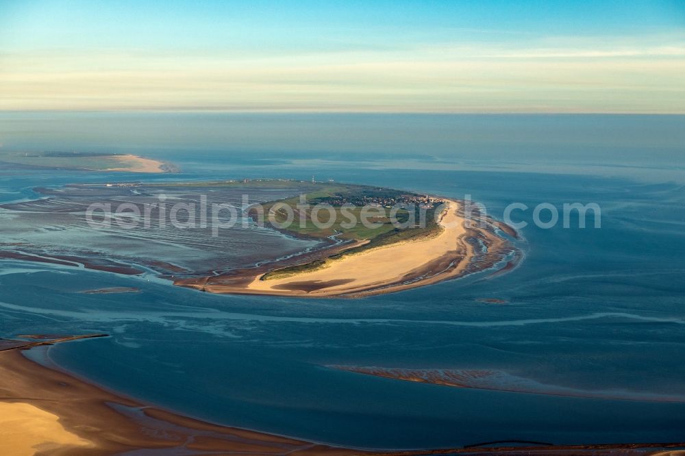 Aerial image Wangerooge - At the first light on the North Sea coast in Wangerooge in the state Lower Saxony