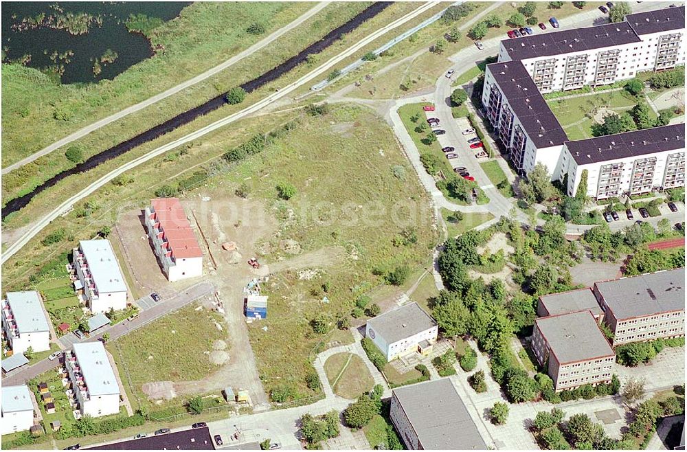 Aerial image Berlin - Mahlsdorf (zu Hellersdorf) - Planungsfläche einer neuen Wohnsiedlung an der Landsberger Straße / Kaulbachstraße der DEGEWO in Mahlsdorf-Nord (Berlin-Hellersdorf).