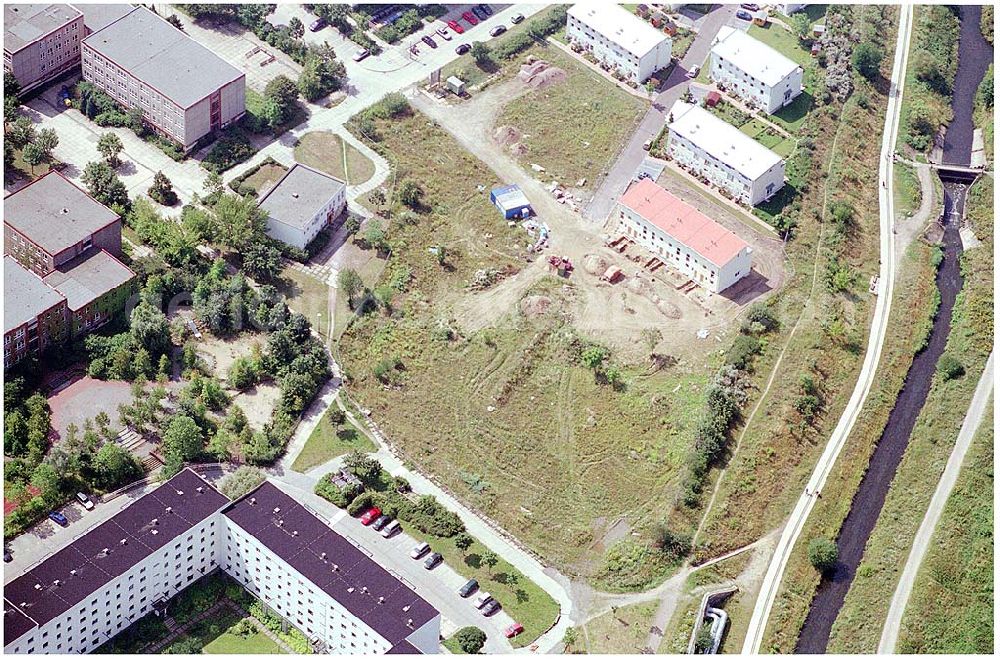 Aerial image Berlin - Mahlsdorf (zu Hellersdorf) - Planungsfläche einer neuen Wohnsiedlung an der Landsberger Straße / Kaulbachstraße der DEGEWO in Mahlsdorf-Nord (Berlin-Hellersdorf).