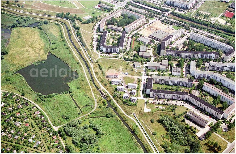 Berlin - Mahlsdorf (zu Hellersdorf) from above - Planungsfläche einer neuen Wohnsiedlung an der Landsberger Straße / Kaulbachstraße der DEGEWO in Mahlsdorf-Nord (Berlin-Hellersdorf).