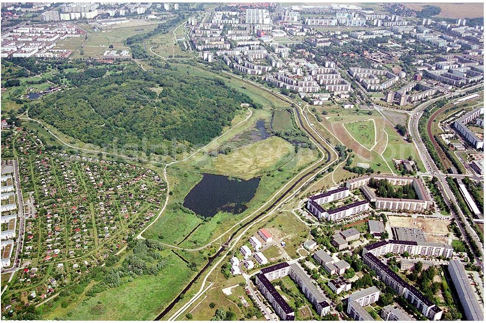 Berlin - Mahlsdorf (zu Hellersdorf) from above - Planungsfläche einer neuen Wohnsiedlung an der Landsberger Straße / Kaulbachstraße der DEGEWO in Mahlsdorf-Nord (Berlin-Hellersdorf).