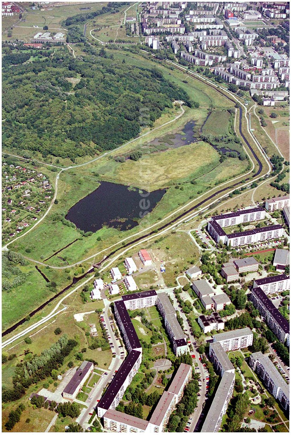 Berlin - Mahlsdorf (zu Hellersdorf) from the bird's eye view: Planungsfläche einer neuen Wohnsiedlung an der Landsberger Straße / Kaulbachstraße der DEGEWO in Mahlsdorf-Nord (Berlin-Hellersdorf).